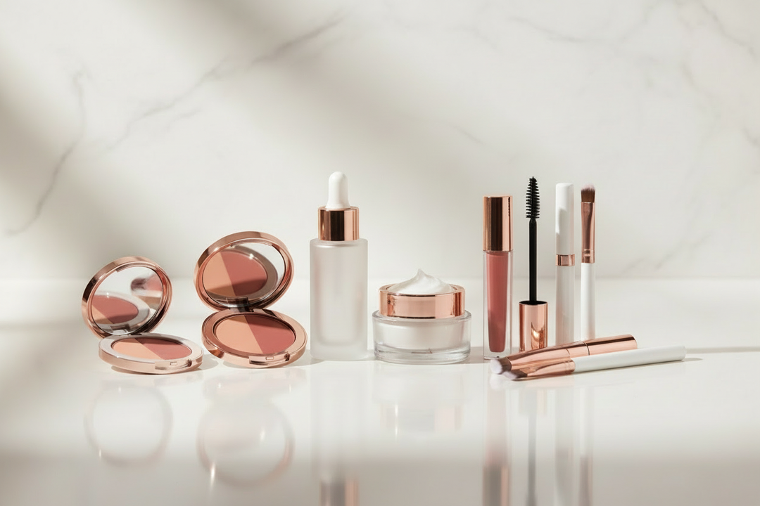 remove all logos from the cosmetic bottles